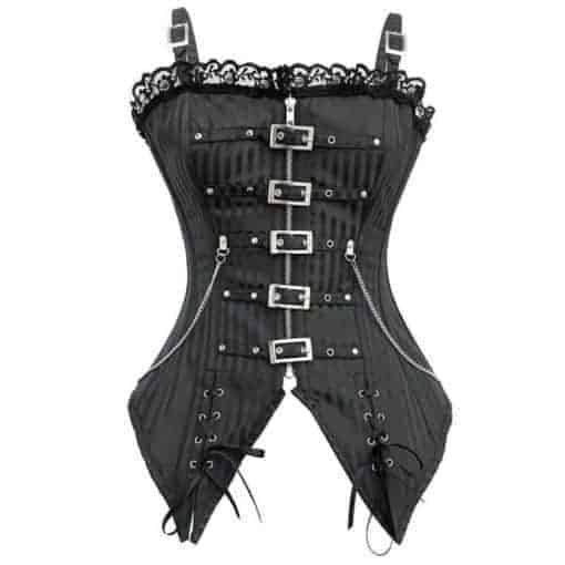 Black Gothic Steampunk Overbust Corset