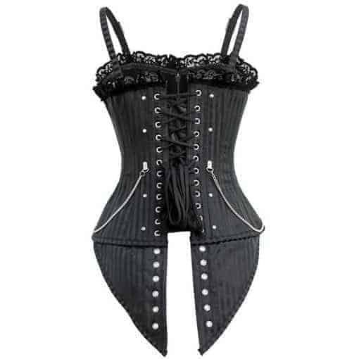 Black Gothic Steampunk Overbust Corset