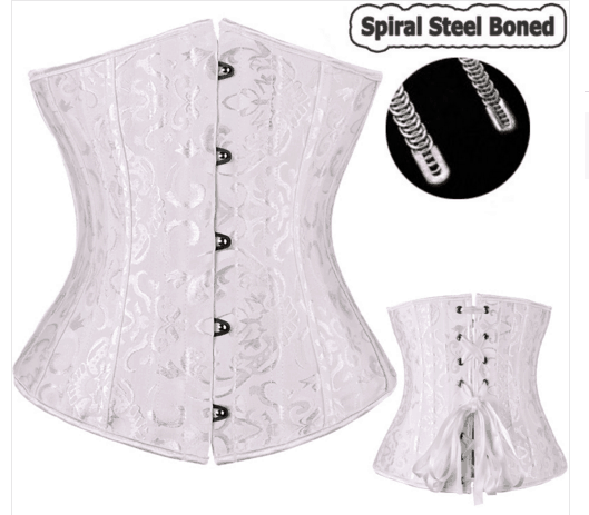 Underbust Spiral Boned Corset Waist Training