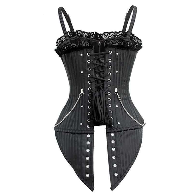 Black Gothic Steampunk Overbust Corset - Max Shapewear