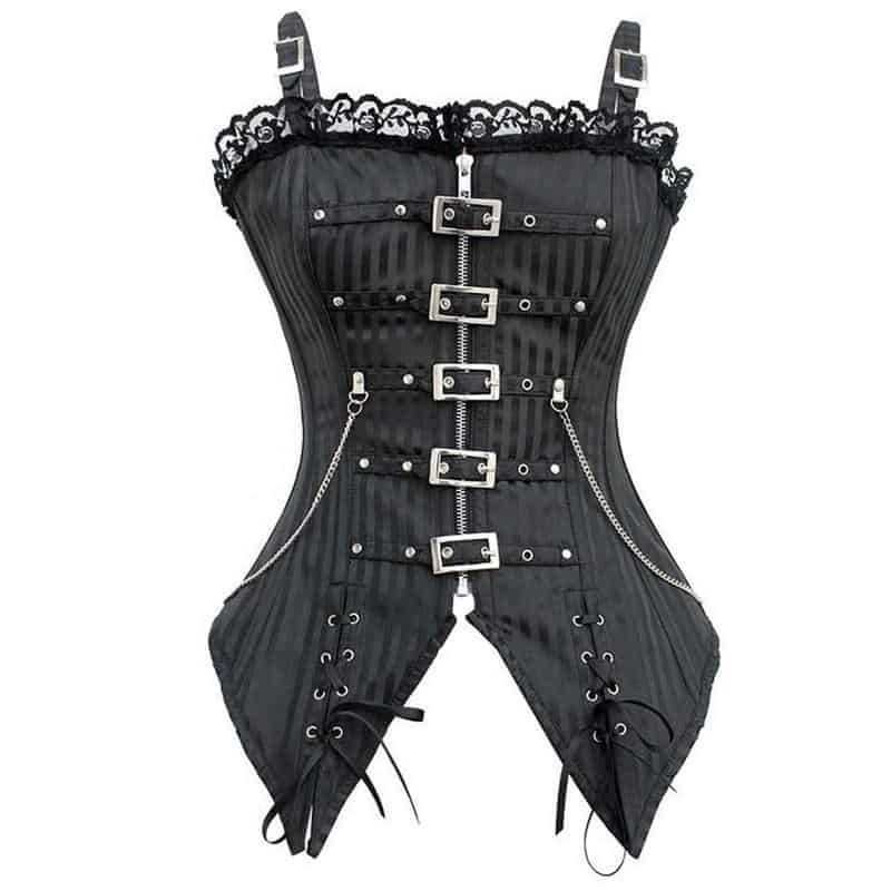 Black Gothic Steampunk Overbust Corset