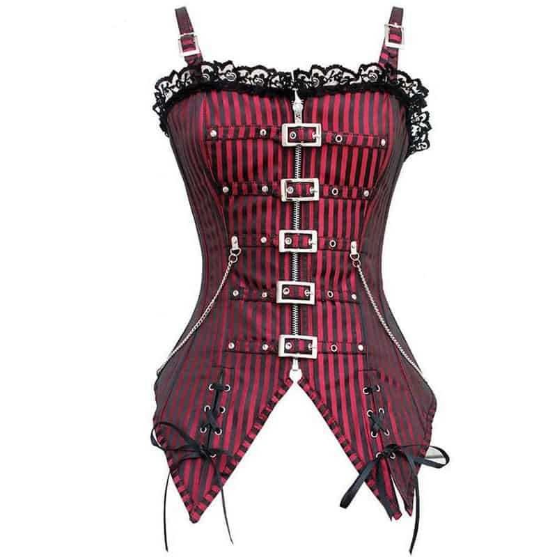 Black Gothic Steampunk Overbust Corset