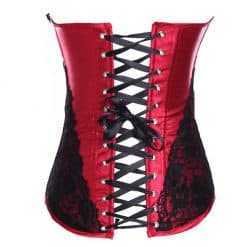 Red Boned Corset With Removable Straps