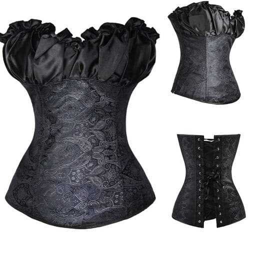 Plus Size S-6XL Black Corset Overbust Sale