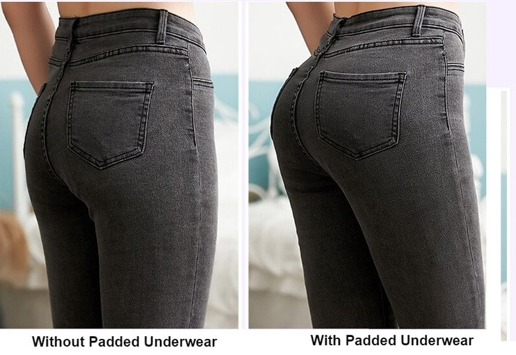 Padded Thong Underwear Women Butt Lifter Adjustable 