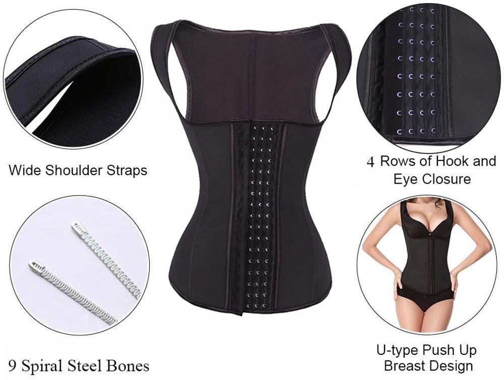 Latex Vest Waist Trainer Underbust Tummy Control