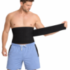 Man adjusting waist wrapping belt on his waist