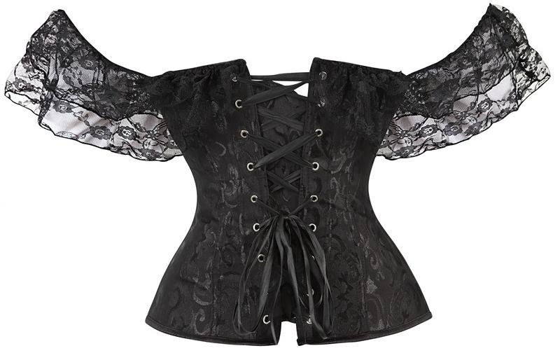 Off Shoulder Lace Corset Overbust