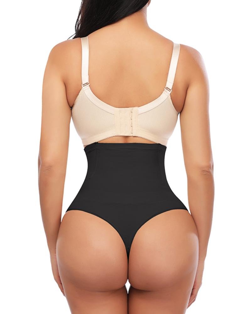 High Waist 4 Boned Butt Lifter Thong Shaper