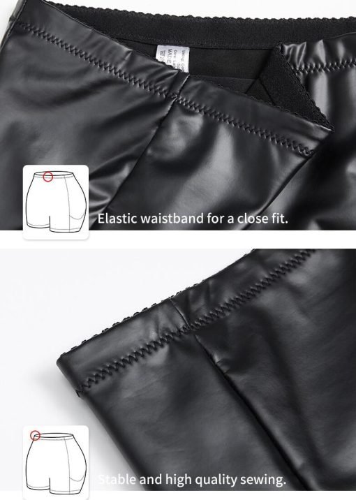 Removable Pads Leather Butt Lifter Short