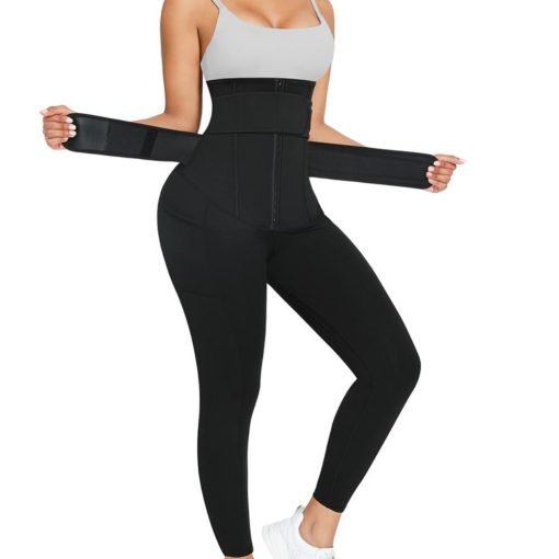 2 in 1 Legging With Adjustable Waist Trainer Belt