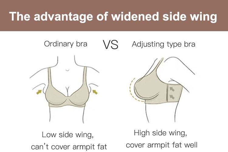 Hide Back Fat Bras for Women, Deep Cup Bra Hides Back Fat Full Back  Coverage, Fashion Deep Cup Bra (Gray,42(95CDE)) : : Everything Else