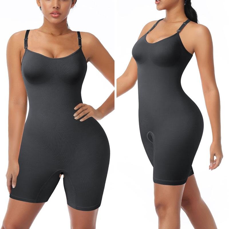 Bodysuit With Built-in Bra Sleeveless Shaper