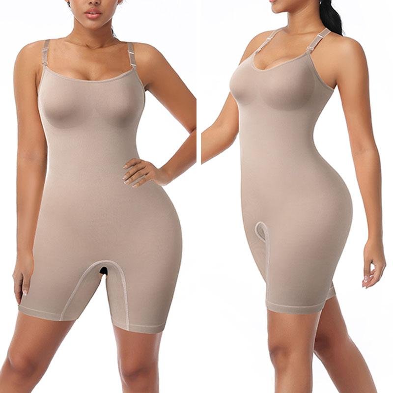 Bodysuit With Built-in Bra Sleeveless Shaper