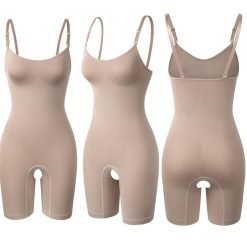 Bodysuit With Built-in Bra Sleeveless Shaper