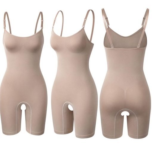 Bodysuit With Built-in Bra Sleeveless Shaper