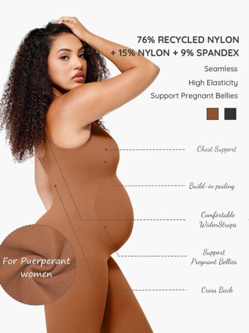 Maternity Seamless Full Body Suit Catsuit Jumpsuit