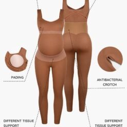 Maternity Seamless Full Body Suit Catsuit Jumpsuit