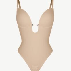 One Piece Open Back Low Cut Open Back Bodysuit