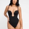 One Piece Open Back Low Cut Open Back Bodysuit
