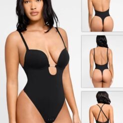 One Piece Open Back Low Cut Open Back Bodysuit
