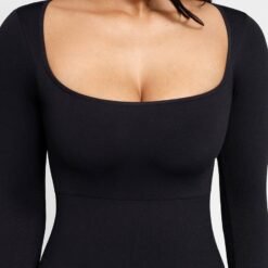 Full Bodysuit Women Long Sleeved One Piece Flared Jumpsuit