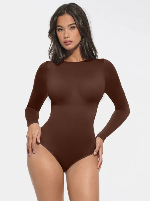 Round Neck Seamless Shaping Brief Bodysuit