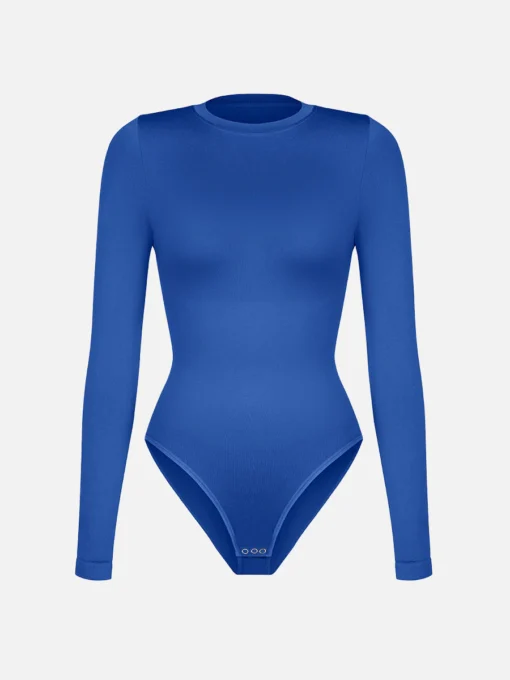 Round Neck Seamless Shaping Brief Bodysuit - Image 12