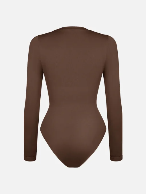 Round Neck Seamless Shaping Brief Bodysuit - Image 15