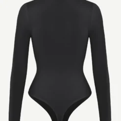 Turtle Neck Long Sleeve Thong Bodysuit