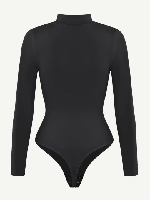 Turtle Neck Long Sleeve Thong Bodysuit