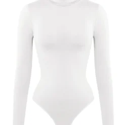 Turtle Neck Long Sleeve Thong Bodysuit