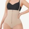 Open Bust Zipper Hook Crotch Shapewear