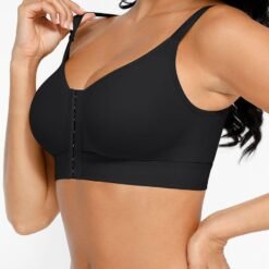 Post Surgery Front Closure Women Seamless Padded Push Up Bra