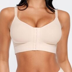 Post Surgery Front Closure Women Seamless Padded Push Up Bra