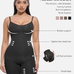 Bodysuit With Built-in Bra Sleeveless Shaper