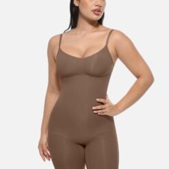 Bodysuit With Built-in Bra Sleeveless Shaper