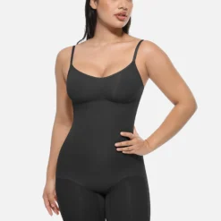 Bodysuit With Built-in Bra Sleeveless Shaper